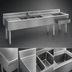 Thumbnail image #3 for Eagle Group 2200 Series 9-Foot Underbar Combination Unit with 3 Center Sink Bowls, Dual Ice Bins and Drainboards