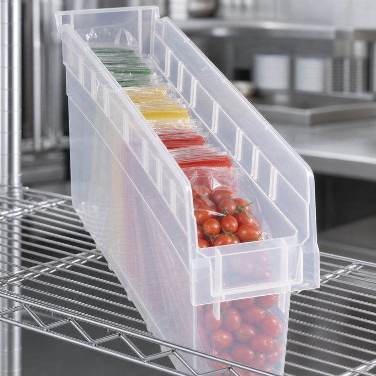 Product image #3 for Quantum Store-Max 8-Inch Clear Nesting Shelf Bin, 17-7/8 x 4-1/8 x 8 Inch