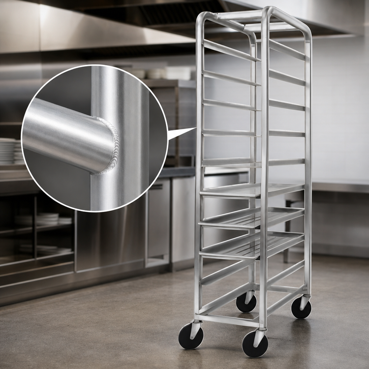 Product image #3 for Channel Manufacturing All-Welded Stainless Steel End-Load Platter Rack, 6-Platter Capacity, for 12-1/2 Inch Platters