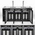 Thumbnail image #3 for Three-Section Refrigerated Draft Bar Cooler with 2 Beer Columns, 84-Inch, Stainless Steel Top, Black Exterior