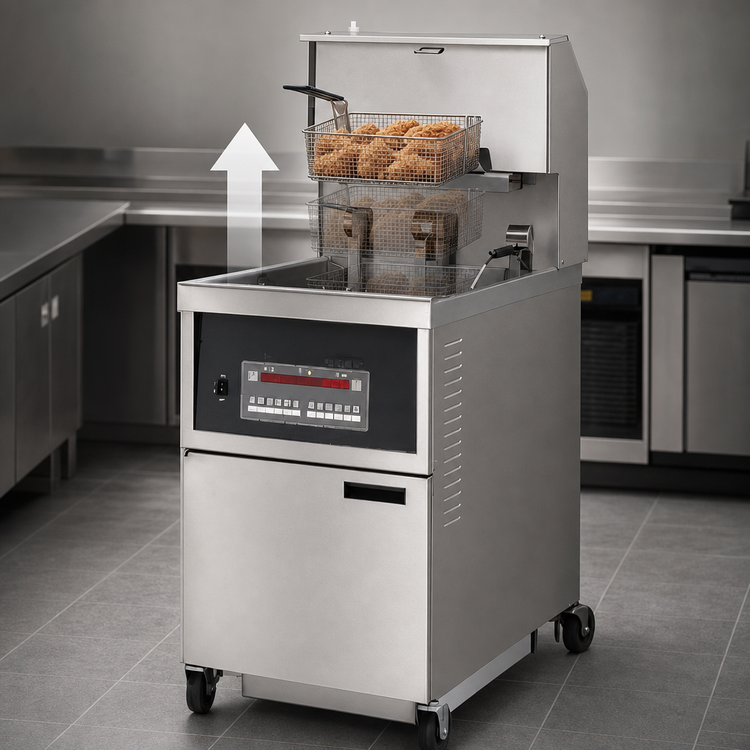 Product image #3 for Henny Penny OEA341.0 1-Well Electric Auto-Lift Open Fryer, 80-Lb Oil Capacity