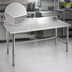 Thumbnail image #3 for Spec-Master 84-Inch x 36-Inch Freestanding 14-Gauge Stainless Steel Work Table with 4-1/2-Inch Backsplash
