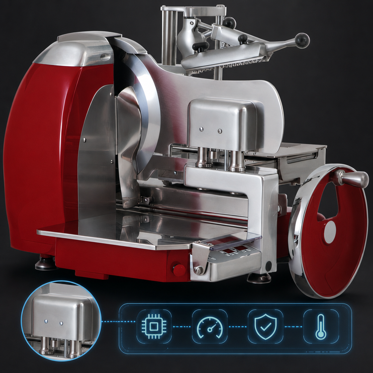 Product image #3 for Trento Omas Volano Automatic Flywheel Meat Slicer with 14.5-Inch Chromium-Plated Blade, 1 HP, 120V