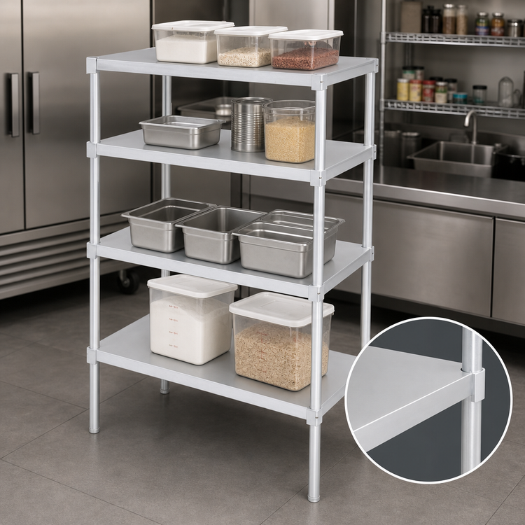 Product image #3 for Channel Manufacturing Adjustable Solid Aluminum Shelf, 48 x 24 x 2 Inches