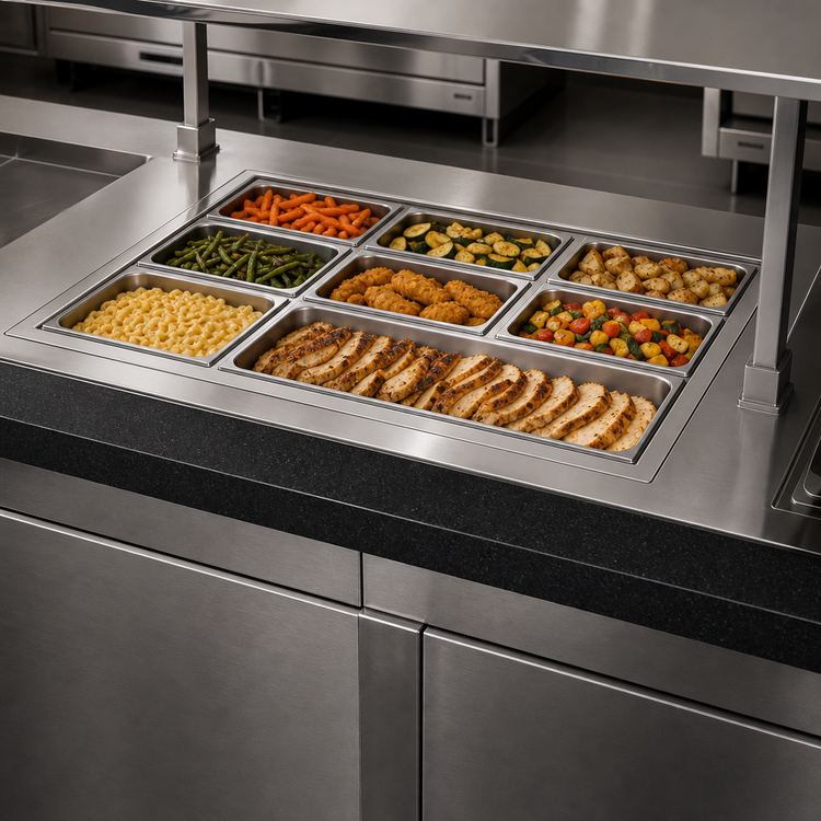 Product image #3 for Hatco HWBI43-4DA Drop-In Modular/Ganged Heated Well, 4-Pan, Insulated, with Drain and Autofill