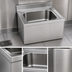 Thumbnail image #3 for Eagle Group F1916-12-X Floor-Mounted 304 Stainless Steel Mop Sink