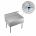 Thumbnail image #3 for Krowne Royal Series 36-Inch Freestanding Open-Base Stainless Steel Underbar Drainboard with 6-Inch Splash