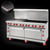 Thumbnail image #3 for American Range Green Flame 72-Inch Commercial Gas Range with 36-Inch Left Griddle, 6 Open Burners, and 2 Standard Ovens