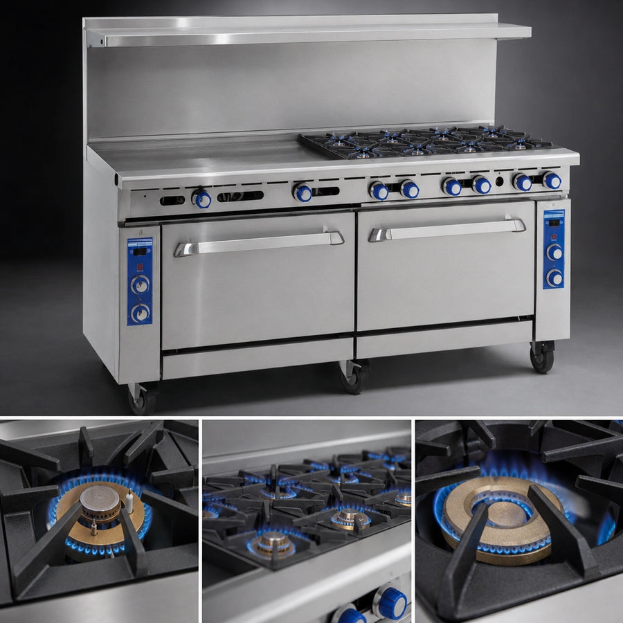 Six Open Burners