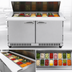 Thumbnail image #3 for Turbo Air PRO Series 60-1/4-Inch 2-Section Mega Top Sandwich/Salad Prep Table with Flat Lid and Front Breathing Airflow