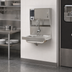 Thumbnail image #3 for Advance Tabco Wall Mounted Hand Sink with 14 x 10 x 5 Inch Bowl, Electronic Faucet, and Soap & Towel Dispenser