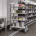 Thumbnail image #3 for Cambro Camshelving Elements XTRA High Density Mobile Starter Unit, Solid 4-Tier Polymer Shelving, 24 x 42 x 70-1/4 Inches