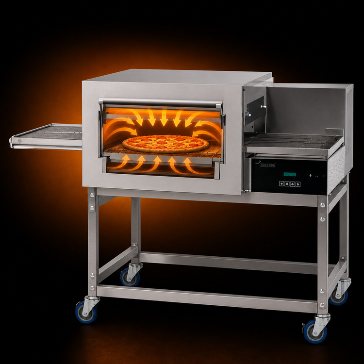 Product image #3 for Lincoln Impinger II 1100 Series Electric Single-Stack Conveyor Pizza Oven Package, 10 kW, easyTouch Controls