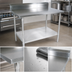 Thumbnail image #3 for John Boos Stallion 84 x 36-Inch 14-Gauge 300-Series Stainless Steel Work Table with 5-Inch Backsplash and Undershelf