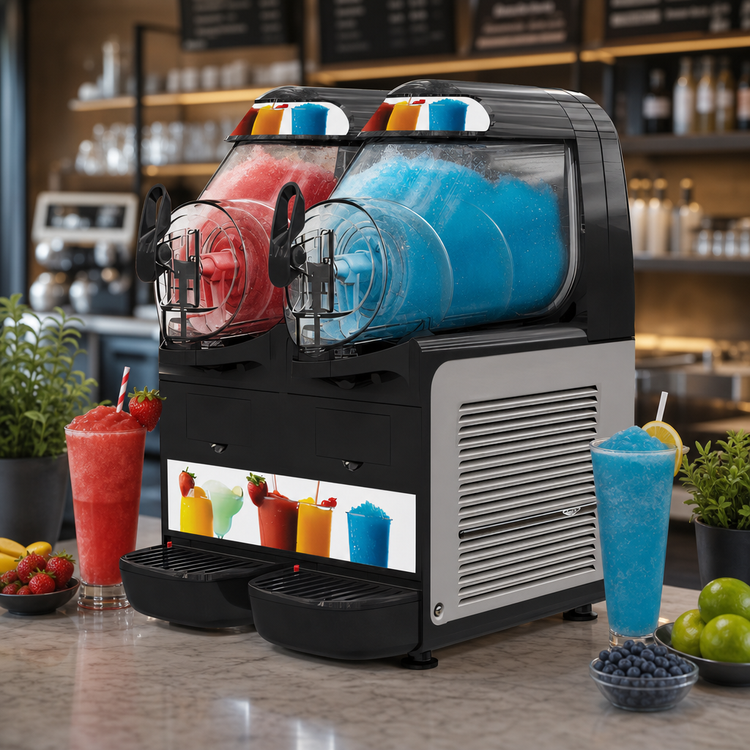 Product image #3 for Vollrath VCBA128-302 Countertop Frozen Beverage Granita Machine, 2 Bowls, 220-240V