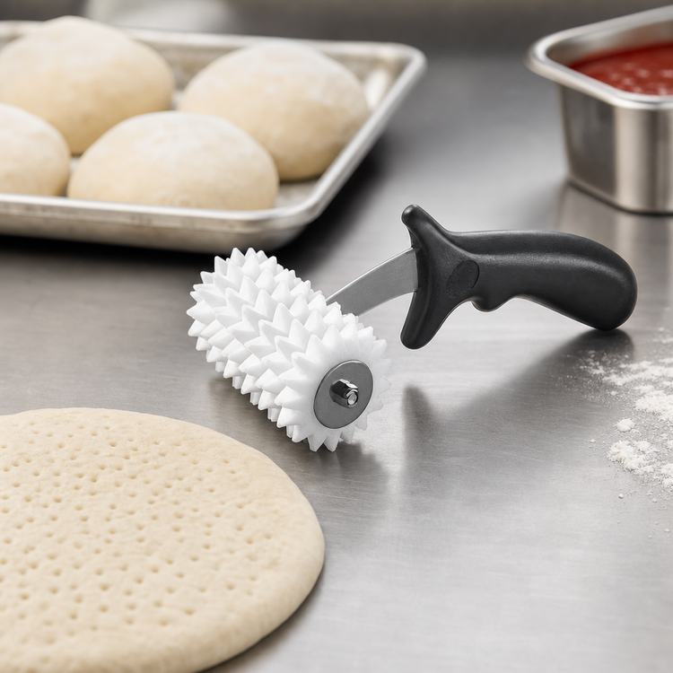 Product image #3 for American Metalcraft Half-Size Dough Docker with 1/2-Inch Pins, Plastic Handle and Stainless Steel Axle