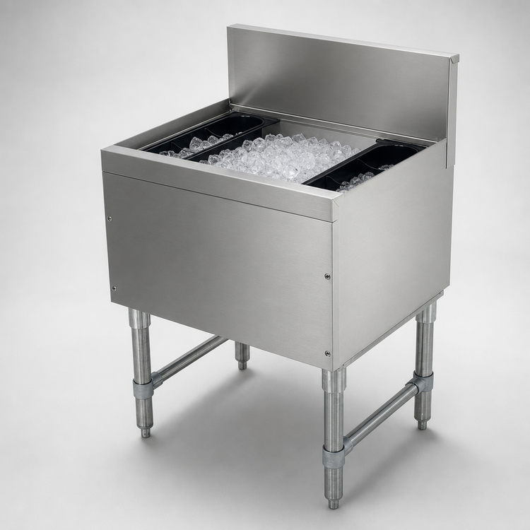 Product image #3 for Advance Tabco Prestige Supreme 36-Inch Stainless Steel Bar Ice Chest Without Cold Plate, 108 lb Capacity