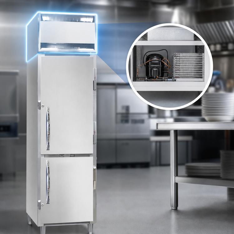 Product image #3 for Continental Refrigerator D1FSENHD Designer Slim Line 1-Section Narrow Half-Height Door Reach-In Freezer