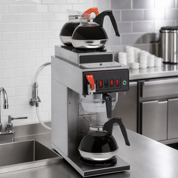 Product image #3 for BUNN CWTF15-3 Automatic Fill Commercial Drip Coffee Brewer with 3 Warmers and Hot Water Faucet