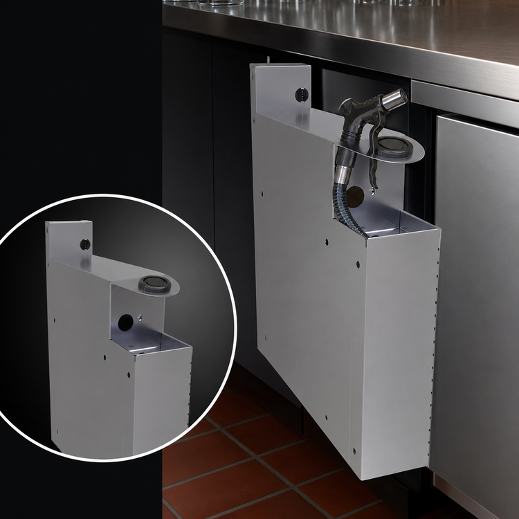 Product image #3 for Glastender 4-Inch Underbar Soda Gun Holder with Integral Drip Pan
