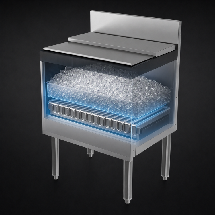 Product image #3 for Perlick Top Shelf TSD Series 30-Inch Modular Underbar Ice Bin/Cocktail Unit with 10-Circuit Cold Plate