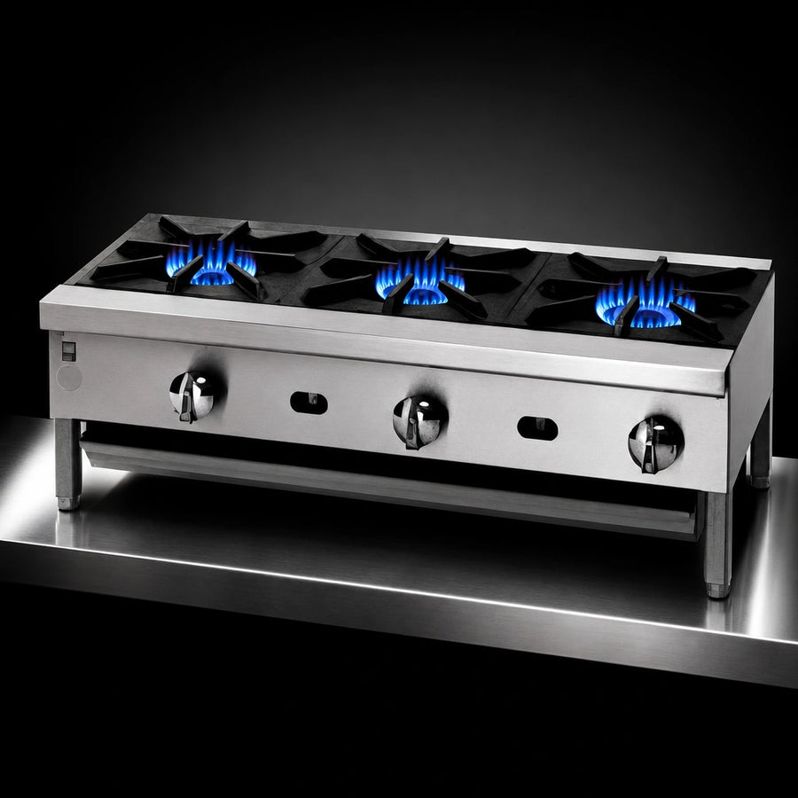 Four 27,500 BTU Burners