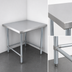 Thumbnail image #3 for BK Resources 30 x 30 Inch Stainless Steel Corner Work Table with Open Base