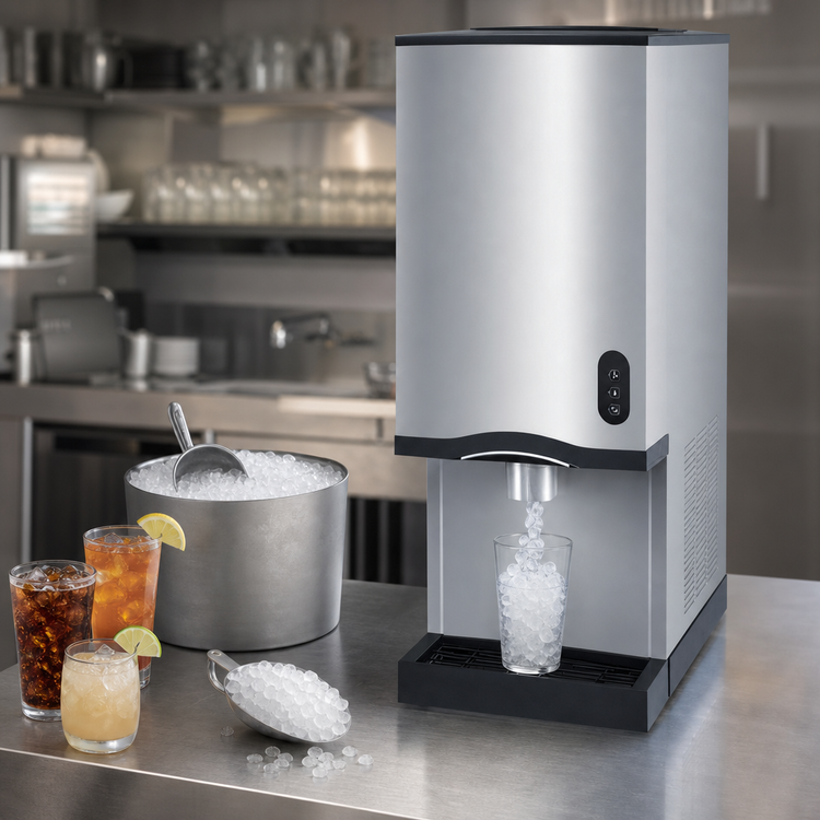 Product image #3 for Manitowoc Countertop Nugget Ice & Water Dispenser, Air-Cooled Self-Contained Condenser, 315 lb/Day, 20 lb Bin