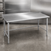 Thumbnail image #3 for Eagle Group Budget Series 108-Inch 430 Stainless Steel Work Table with 1-1/2-Inch Rear Up-Turn