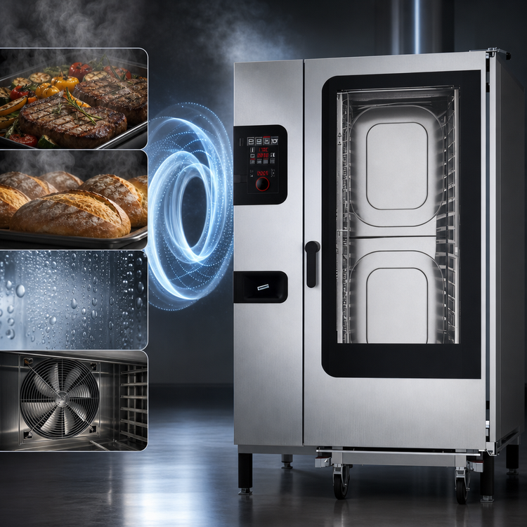 Product image #3 for Convotherm C4eD 20.20 GB-N EasyDial Roll-In Full-Size Gas Combi Oven with Boiler