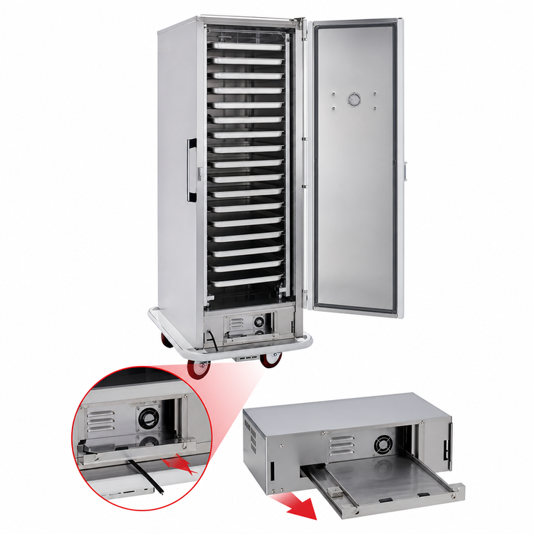 Product image #3 for Carter-Hoffmann PH1825 Mobile Heated Food Transport Cabinet, Bottom-Mounted Heat, 36 Full-Size Sheet Pan Capacity