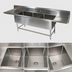 Thumbnail image #3 for John Boos Pro-Bowl 3-Compartment Stainless Steel Sink with Left & Right Drainboards, 14-Gauge, 16