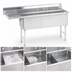 Thumbnail image #3 for 3-Compartment Fabricated Sink with 18-Inch Left Drainboard, 68-1/2 x 26 Inch, 14-Gauge 304 Stainless Steel
