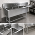 Thumbnail image #3 for John Boos Pro-Bowl 3-Compartment Sink with 30-Inch Right Drainboard, 14 Gauge 300 Series Stainless Steel