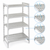Thumbnail image #4 for Cambro Camshelving Premium 4-Shelf Vented Stationary Starter Polymer Shelving Unit, 18