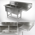 Thumbnail image #3 for John Boos Pro-Bowl 2-Compartment Stainless Steel Sink with Right Drainboard, 54-3/16