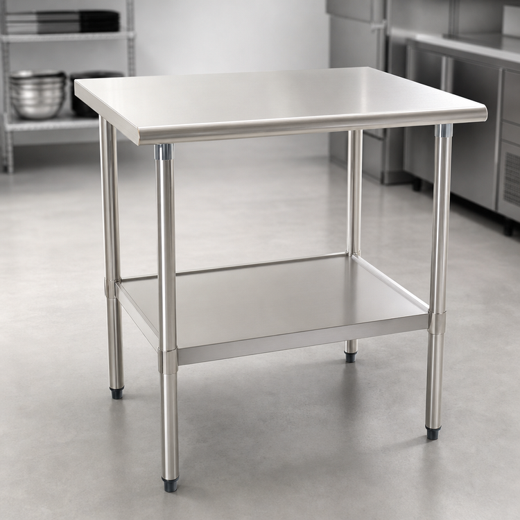 Product image #3 for Eagle Group Deluxe Series Stainless Steel Work Table with Adjustable Undershelf, 84 x 30 Inches