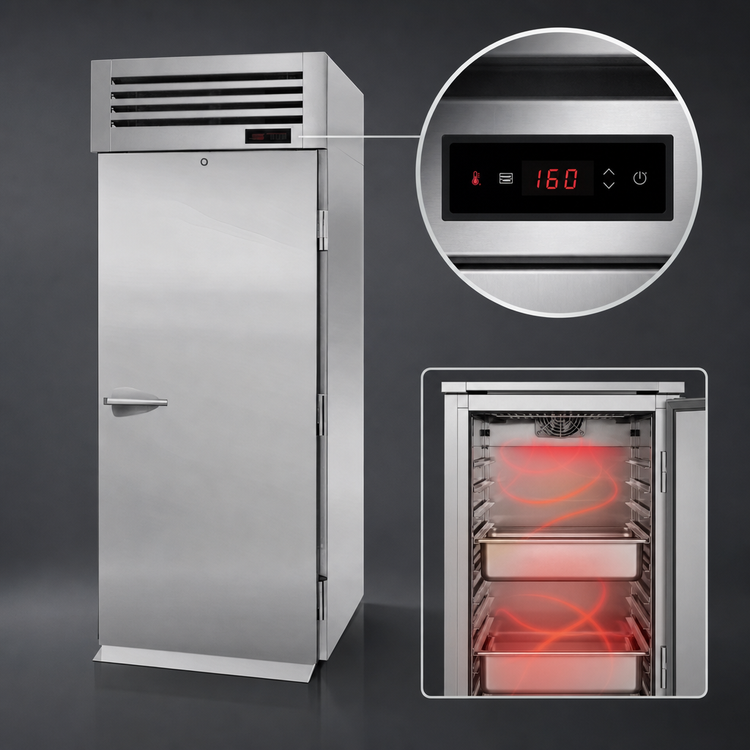 Product image #3 for Turbo Air PRO Series Roll-In Heated Cabinet with Full-Length Solid Hinged Door, 1-Section, 35.51 Cu. Ft., 208-230V/115V