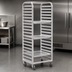 Thumbnail image #3 for Channel Manufacturing Standard Heavy-Duty All-Welded Aluminum Side-Load Bun Pan Rack, 27-Pan Capacity, 5-Inch Casters
