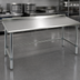 Thumbnail image #3 for Spec-Master 144-Inch x 30-Inch Stainless Steel Work Table with 1-1/2-Inch Rear Upturn and Galvanized Tubular Base