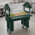 Thumbnail image #4 for SixStar Portable 4 Ft Food Bar with Legs, 3-Pan Capacity, Forest Green