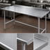 Thumbnail image #3 for Advance Tabco TFLG-3610 120-Inch x 36-Inch 14-Gauge 304 Stainless Steel Work Table with 1-1/2-Inch Rear Up-Turn and Galvanized Open Base