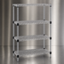 Thumbnail image #3 for Add-A-Shelf 4-Tier Stationary Chrome Wire Shelving Starter Unit, 36W x 24D x 63H