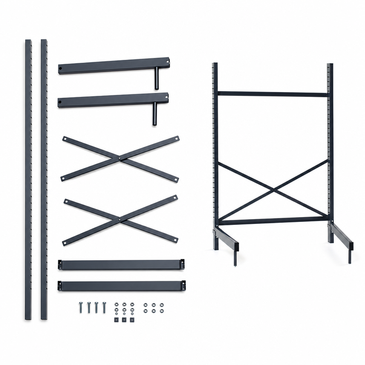 Product image #3 for Metro SmartLever Stationary Cantilevered Shelving Starter Base Kit for 54"W x 18"D Shelves