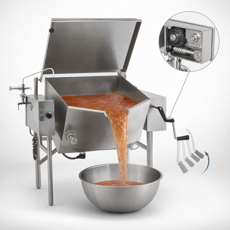 Product image #3 for Classic TGSE-2430-9 30-Gallon Gas Tilting Skillet with Open Frame Base