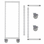 Thumbnail image #4 for Cambro Camshelving® CPMPK1835480 Premium Mobile Shelving Post Kit with Locking Swivel Casters, 18 W x 35-1/4 H, Speckled Gray