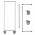 Thumbnail image #4 for Cambro Camshelving Premium Series Mobile Post Kit with Locking Swivel Casters, 18 Inch W x 35-1/4 Inch H, Speckled Gray