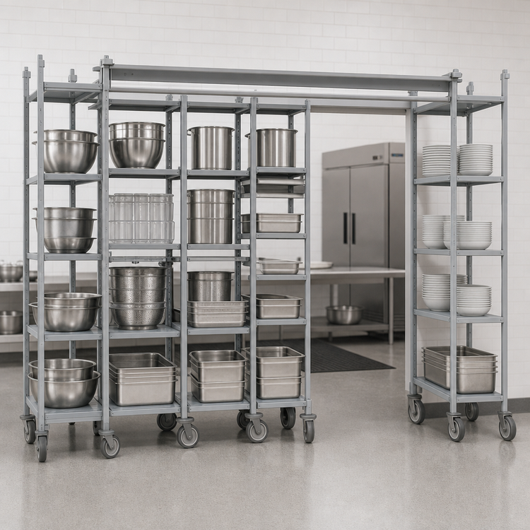 Product image #3 for MetroMax Q Top-Track Stationary Intermediate Unit Kit, 21 Inch Wide