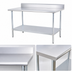 Thumbnail image #3 for Sapphire Manufacturing 60 Inch x 30 Inch Stainless Steel Work Table with 5 Inch Backsplash and Adjustable Undershelf