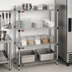 Thumbnail image #3 for EAGLEbrite Quad-Adjust 4-Tier Stationary Wire Shelving Starter Unit, 60 x 18 x 74 Inches, Zinc Finish